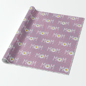 Mam Daisy over poka Dots Wrapping Paper Cadeaupapier (Uitgerold)