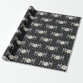 Mam Daisy over poka Dots Wrapping Paper Cadeaupapier (Uitgerold)