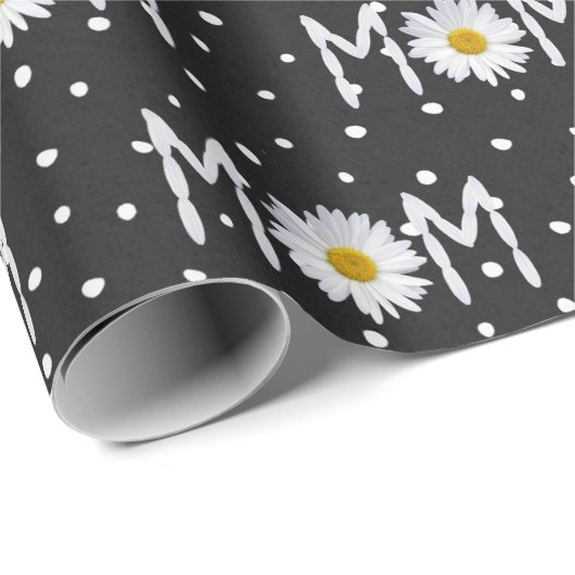 Mam Daisy over poka Dots Wrapping Paper Cadeaupapier (Rol Hoek)