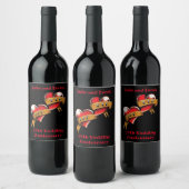 Mam & Dan Jubileum Party Wijn Etiket (Flessen)