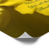 Mam Dank je liefde Daffodil bloem gepersonaliseerd Poster (Hoek)