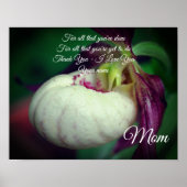 Mam Dank je liefde Lady Slipper gepersonaliseerd Poster (Voorkant)