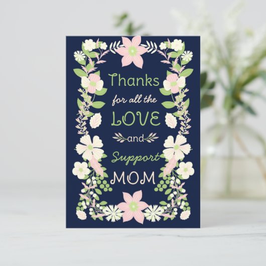 Mam Dank je wel Bedankkaart (Staand voorkant)