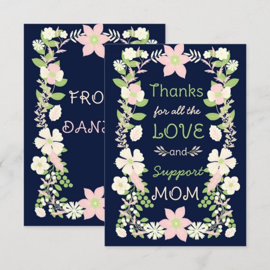 Mam Dank je wel Bedankkaart (Voorkant / Achterkant)