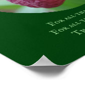 Mam dank u liefde roze dame slipper gepersonalisee poster (Hoek)