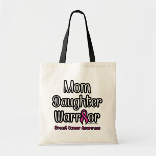 Mam Daughter Warrior.. Borstkanker Tote Bag