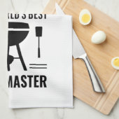 Mam de beste Grillmaster keukenhanddoek ter wereld (Quarter Fold)