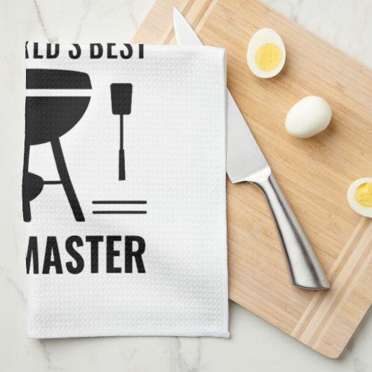 Mam de beste Grillmaster keukenhanddoek ter wereld (Quarter Fold)