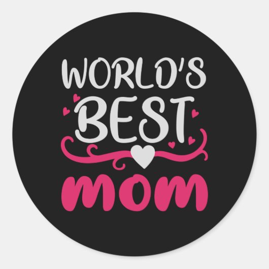 Mam - De beste moeder ter wereld Ronde Sticker (Voorkant)