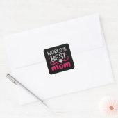 Mam - De beste moeder ter wereld Vierkante Sticker (Envelop)