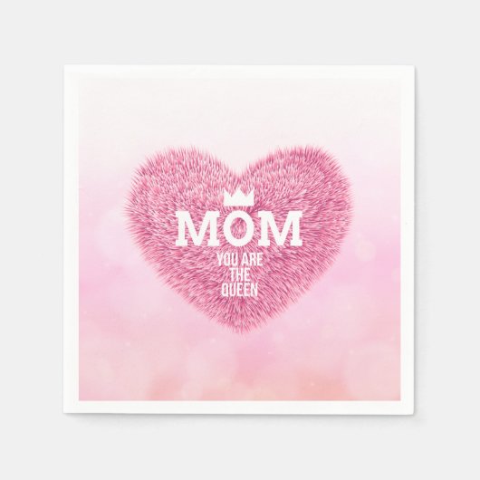 Mam De Queen Moederdag | Napkin Servet (Voorkant)