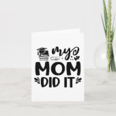 Mam deed het Afstuderen afgestudeerde trotse kinde Kaart (Voorkant)