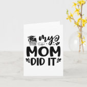 Mam deed het Afstuderen afgestudeerde trotse kinde Kaart (Gele Bloem)