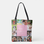 Mam Definition Citaat 12 Foto Collage Pink Tote Bag (Achterkant)