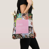 Mam Definition Citaat 12 Foto Collage Pink Tote Bag (Dichtbij)