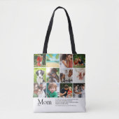 Mam Definition Citaat 12 Foto Collage Tote Bag (Voorkant)