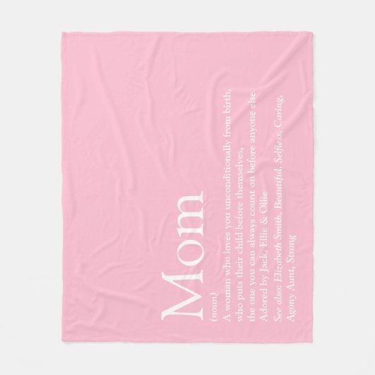 Mam Definition Fun Cool Pink Fleece Blanket (Voorkant)