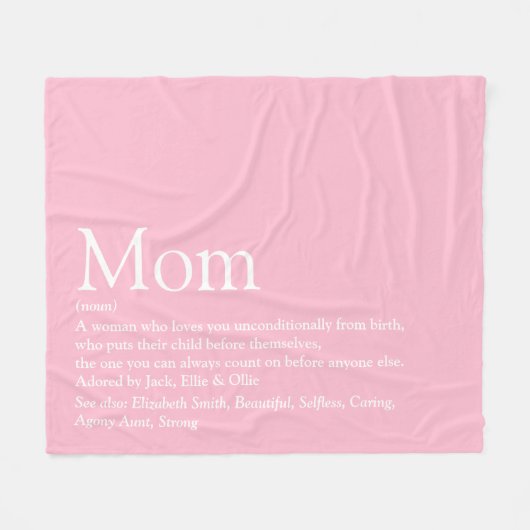 Mam Definition Fun Cool Pink Fleece Blanket (Voorkant (Horizontaal))