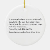 Mam Definition Quote Black en White Keramisch Ornament (Achterkant)