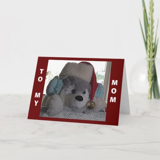 MAM-DEZE GELUKKIGE PUP ZEGT SPECIALE KERSTWENSEN FEESTDAGEN KAART (Voorkant)