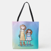 Mam & Dochter Canvas tas (Voorkant)