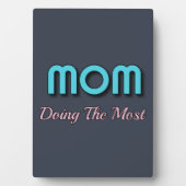 Mam doet het meeste - grappige moederoffertes fotoplaat (voorkant)