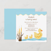 Mam Duck & Baby Duck Twins Baby shower Kaart (Voorkant / Achterkant)