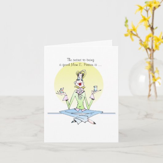 Mam E. Persoon verjaardag of vriendschapskaart Kaart (Gele Bloem)