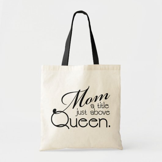Mam, een titel net boven Koningin - Moeder's Canva Tote Bag (Voorkant)