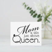 Mam, een titel net boven Queen - Briefkaart (Staand voorkant)