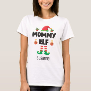 Mam elf familie die kerstmis afdekt t-shirt