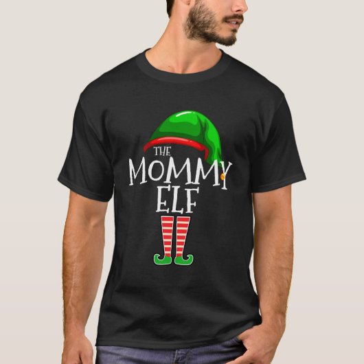 Mam Elf Family Matching Group kerstcadeau mam T-shirt (Voorkant)