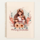 Mam en aughters met Floral Background Planner (Voorkant)