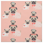 Mam en Babies Pugs Stof (Swatch)