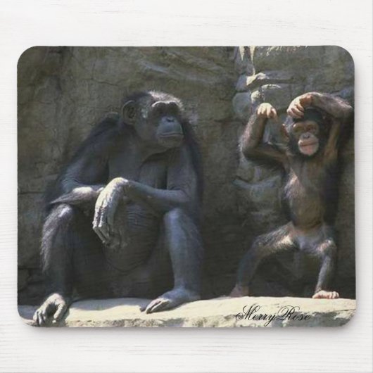 Mam en Baby aap Muismat (Voorkant)