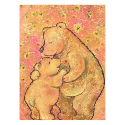 Mam en Baby Beer - Moederdag - Hug Tafelkleed (Voorkant)
