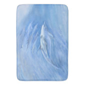 Mam en Baby Bottlenose Dolphin zwemmen samen Badmat (Voorkant Verticaal)