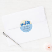 Mam en Baby Boy Olifant Favor Sticker (Envelop)