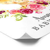 Mam en Baby Bunny WelkomstBaby shower Poster (Hoek)