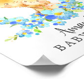 Mam en Baby Bunny WelkomstBaby shower Poster (Hoek)