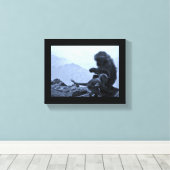 Mam en Baby Canvas Afdruk (Insitu (Houten vloer))