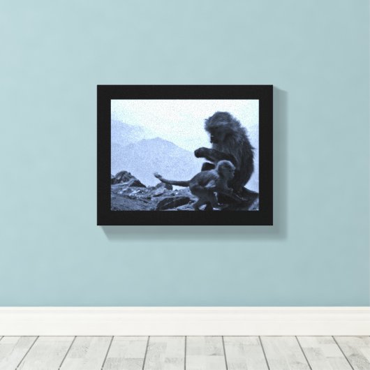 Mam en Baby Canvas Afdruk (Insitu (Houten vloer))