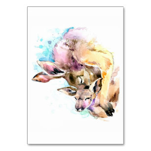 Mam en Baby Deer, Deer Family Gift, Funny Dauhgter Kaart