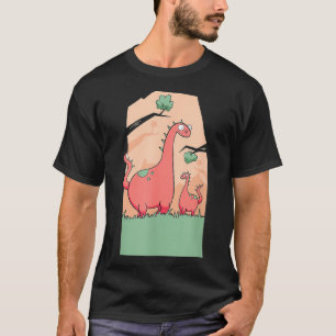 Mam en Baby Dinosaur familie Cute T-shirt