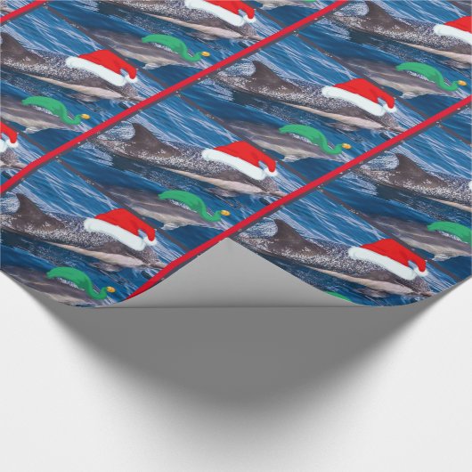 Mam- en baby dolfijnenkerstpapier cadeaupapier (Hoek)