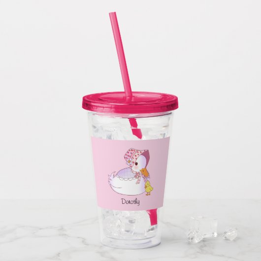 Mam en Baby Duck Acryl Drinkbeker (Voorkant ijs)
