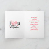 Mam en Baby Elephant Birthday Card Kaart (Binnen)