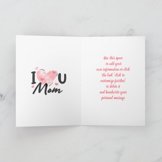 Mam en Baby Elephant Birthday Card Kaart (Binnen)