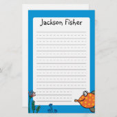 Mam en Baby Fish Kisses Briefpapier (Voorkant / Achterkant)