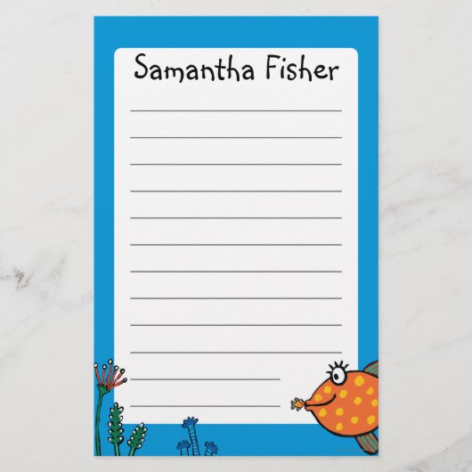 Mam en Baby Fish Kisses Briefpapier (Voorkant)